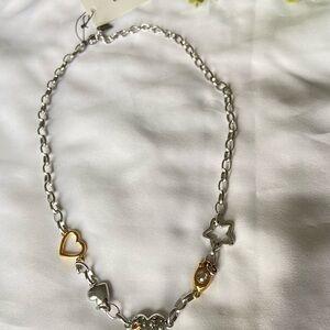 Coach Silver and Gold Charm Necklace